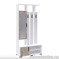 Прихожая Бриз пенал белый/дуб юкон